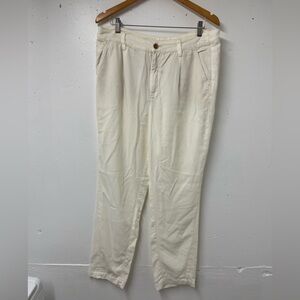 Creme size 32 Anthropologie ankle pants